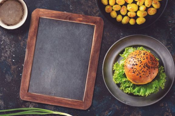Burger Bar Chalkboard Mock-up