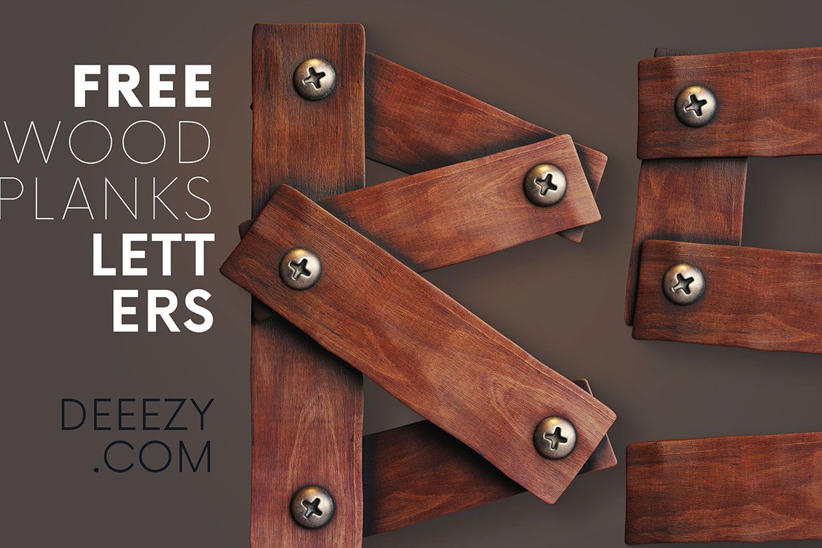 Free Wooden Planks 3D Lettering alternate