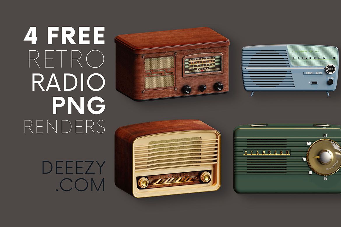 Free Retro Radio PNG Graphics alternate