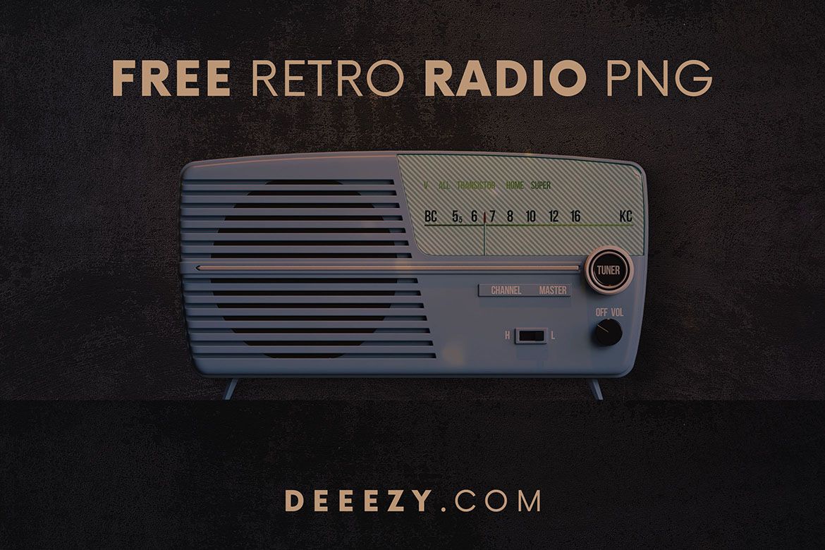 Free Retro Radio PNG Graphics alternate