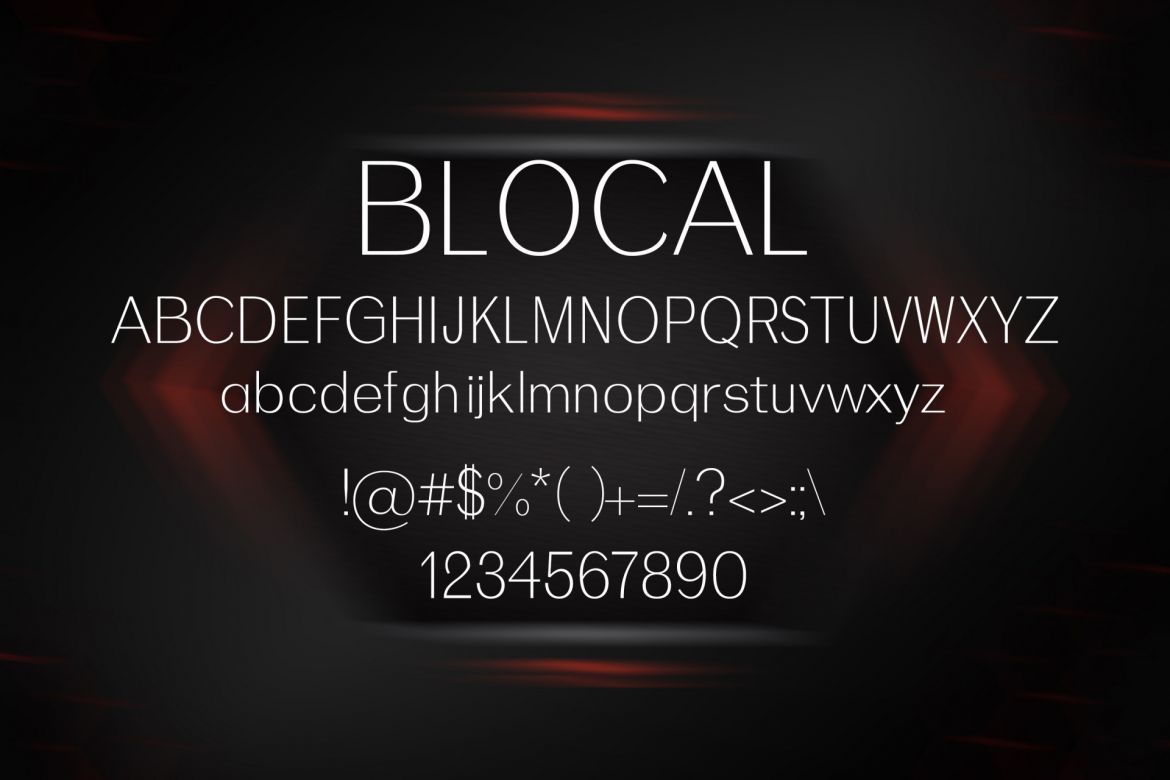 Blocal Font - view 2