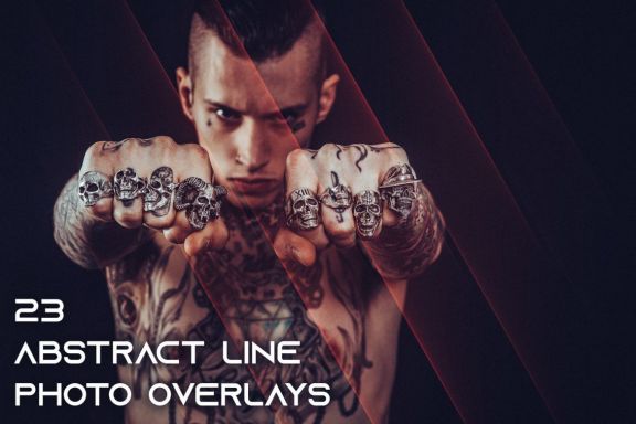 23 Abstract Line Photo Overlays