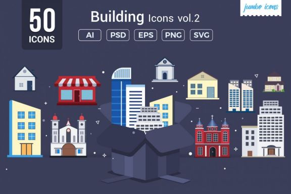 Buildings Vector Icons