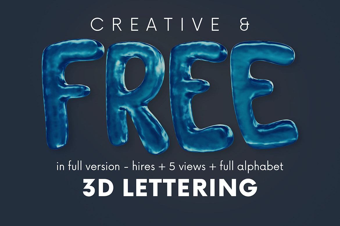 Free Water Funny 3D Lettering - view 4