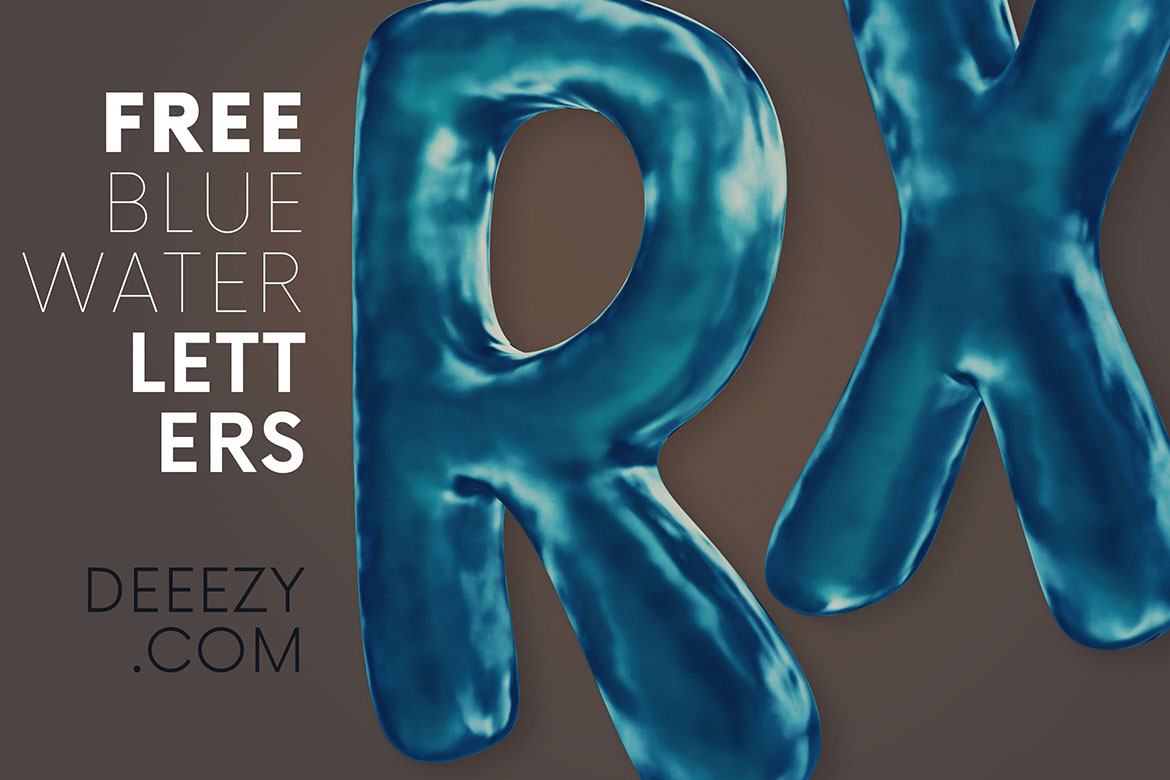 Free Water Funny 3D Lettering alternate