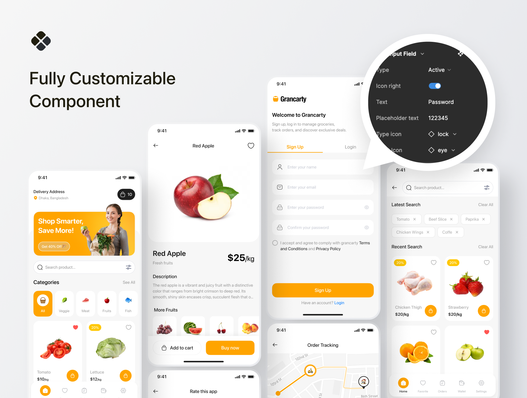 Grancarty - Grocery Store Mobile App UI Kit alt