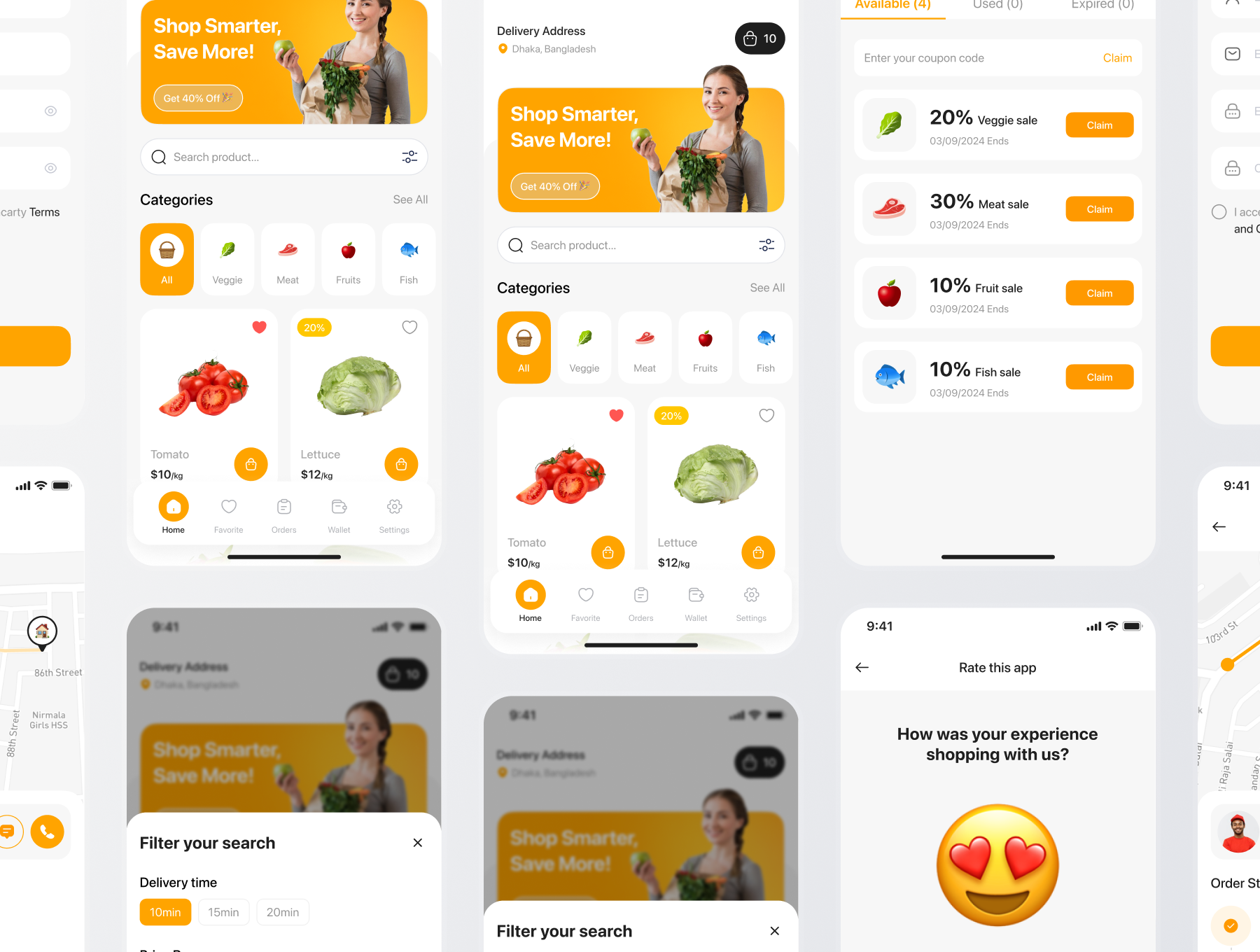 Grancarty - Grocery Store Mobile App UI Kit alternate