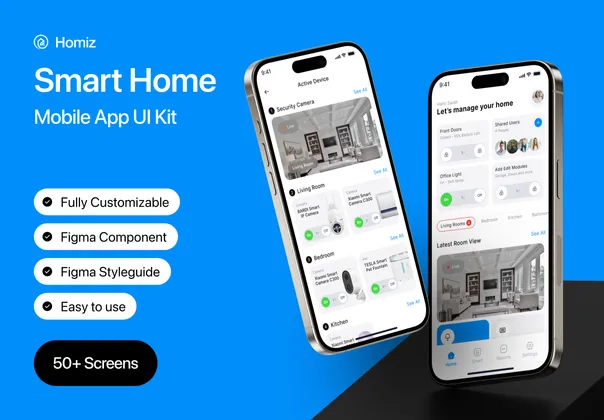 Homiz - Smart Home Mobile App UI Kit