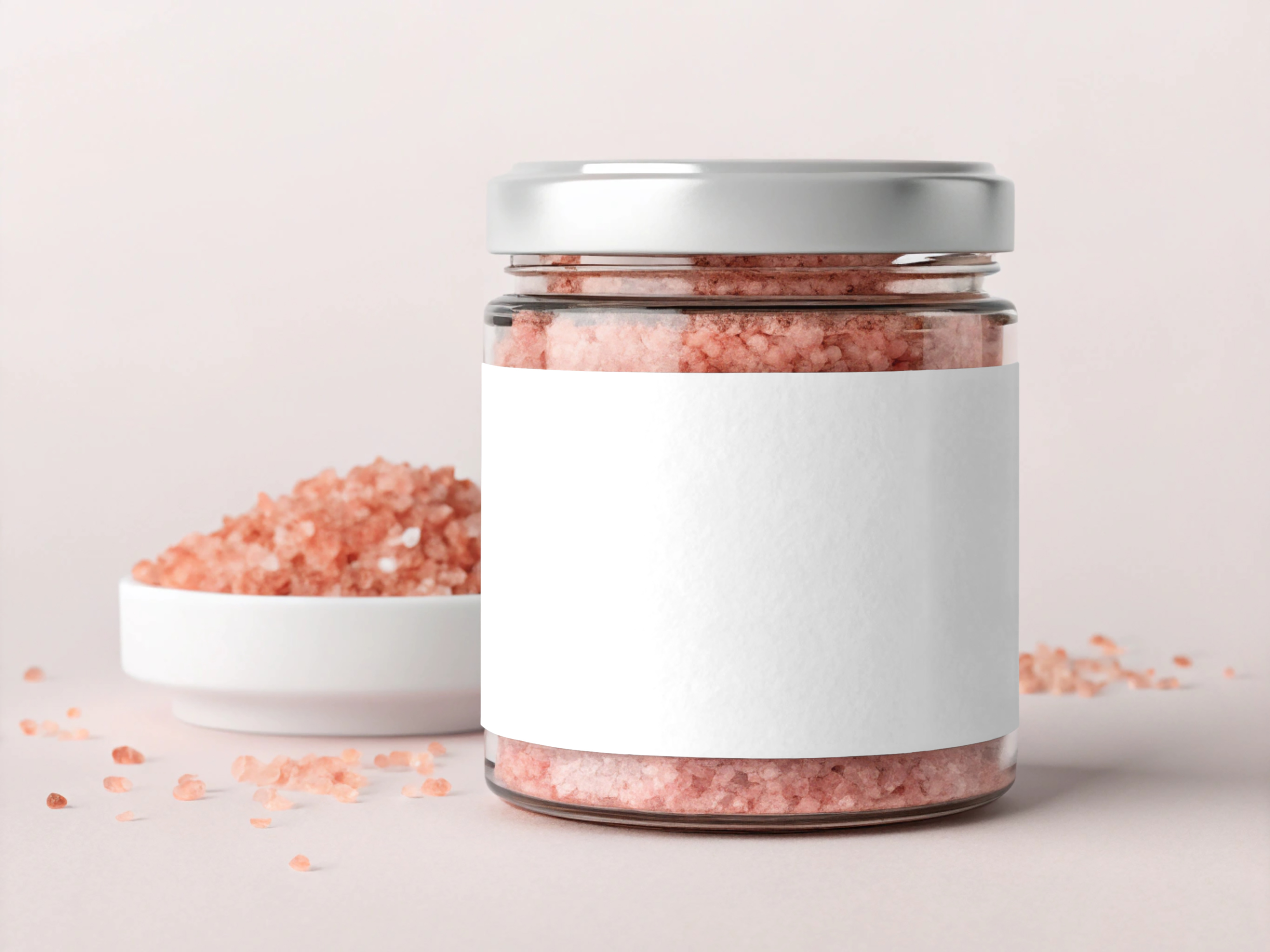 Pink Bath Salt Jar Mockup alternate