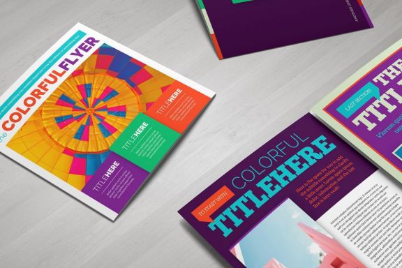 Colorful Square Brochure Template