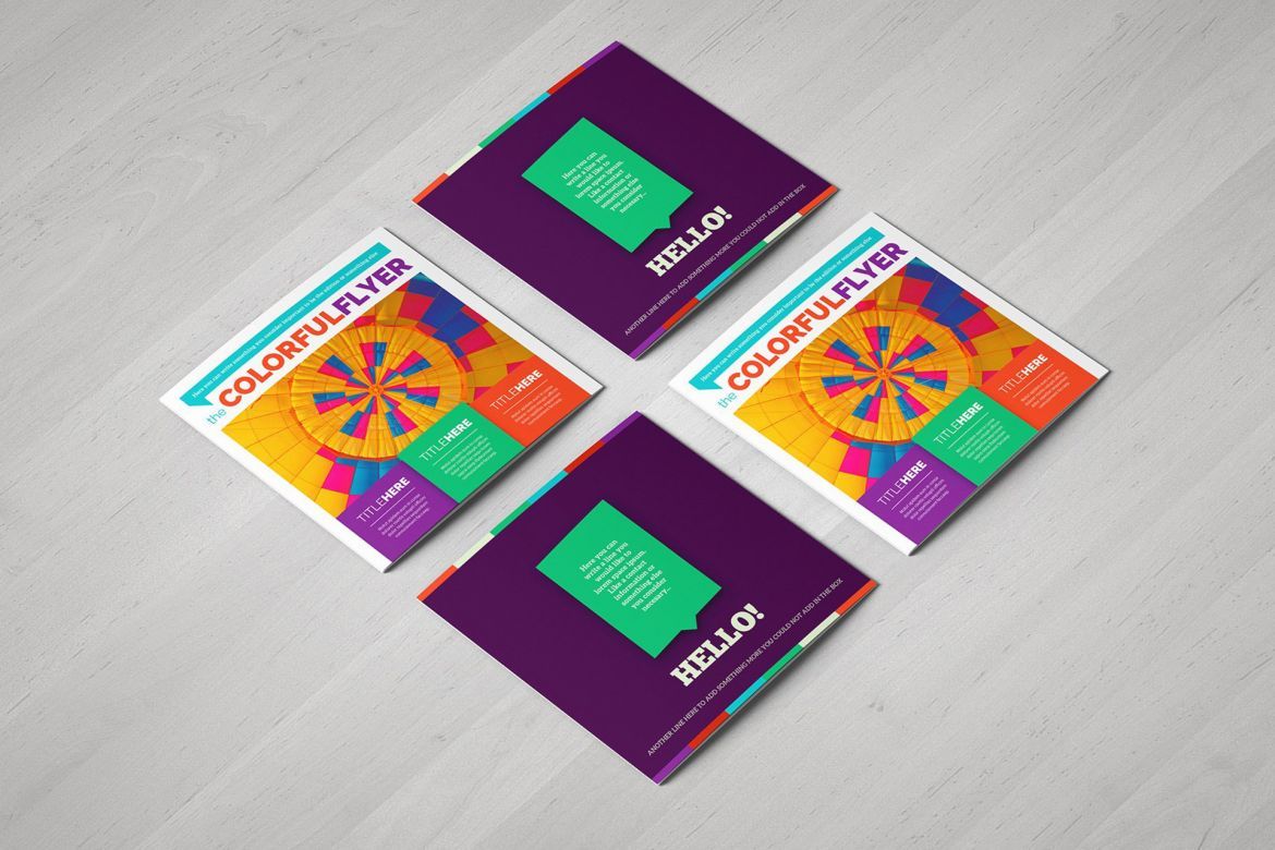 Colorful Square Brochure Template alternate
