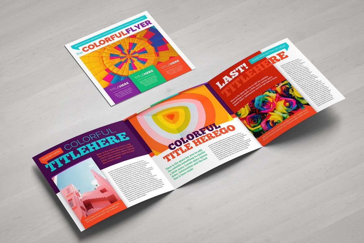 Colorful Square Brochure Template - view 4