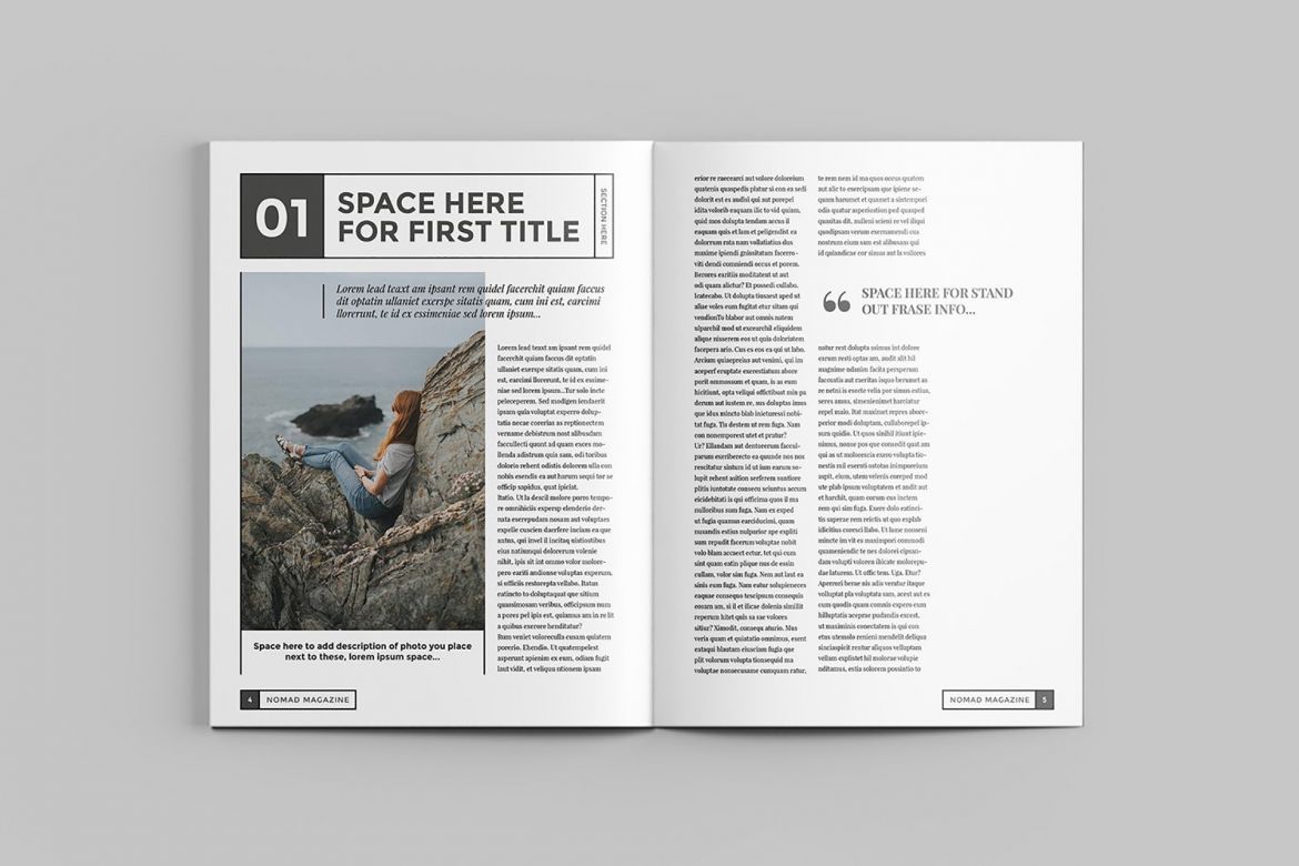 Nomad Magazine Brochure Template - view 3