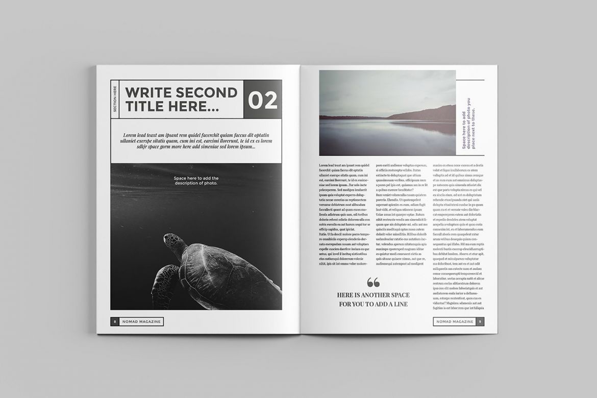 Nomad Magazine Brochure Template - view 5
