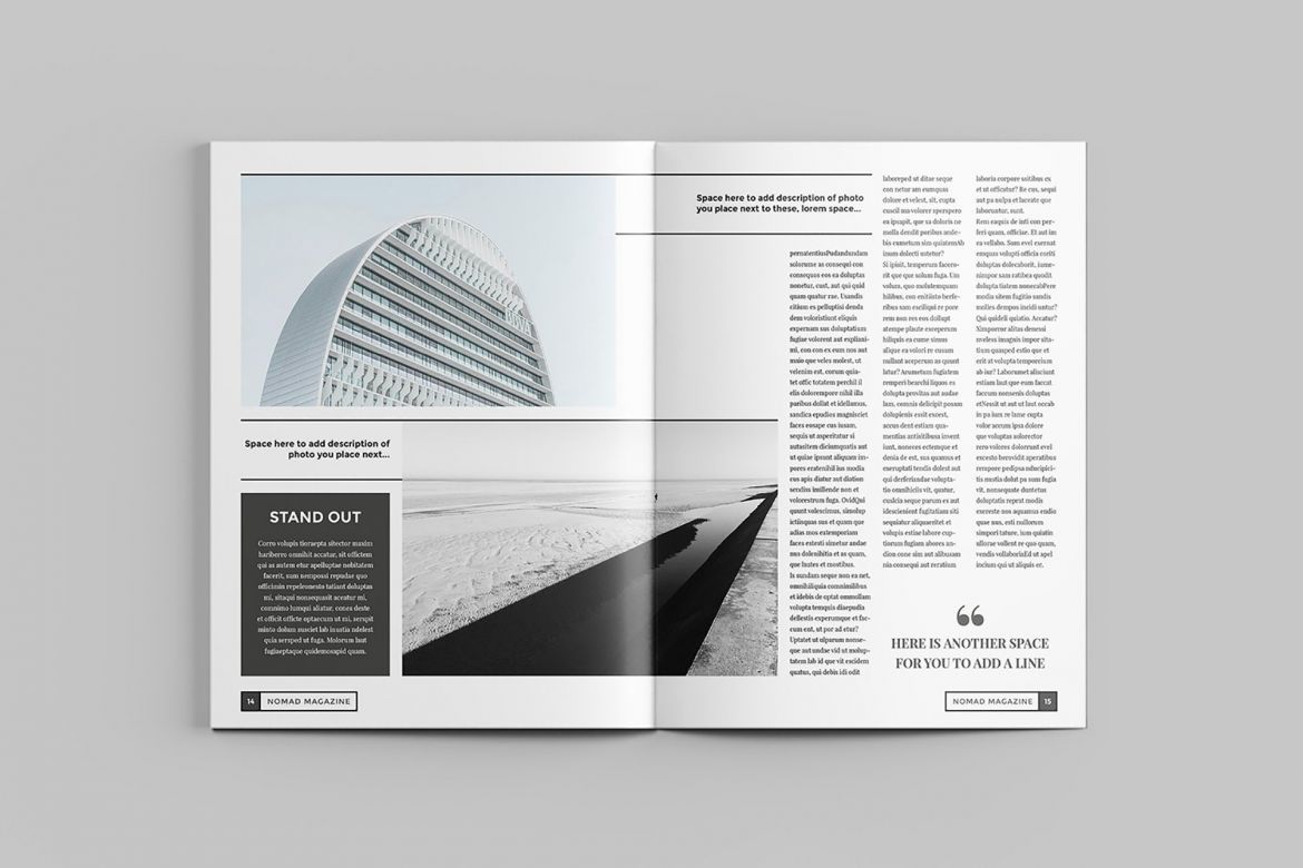 Nomad Magazine Brochure Template - view 8