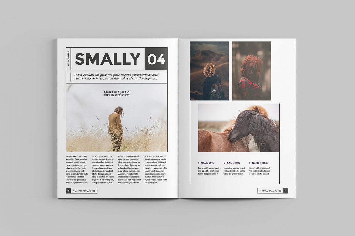 Nomad Magazine Brochure Template - view 9