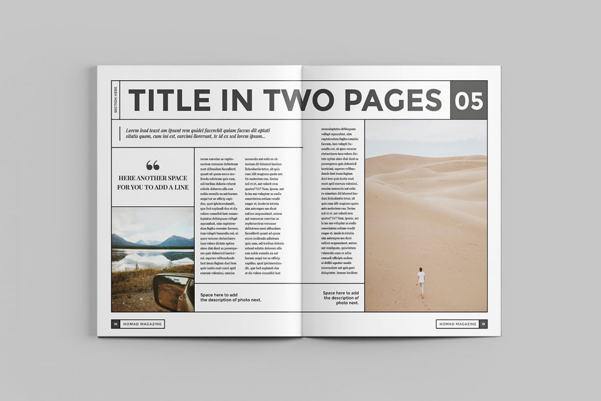 Nomad Magazine Brochure Template - view 10