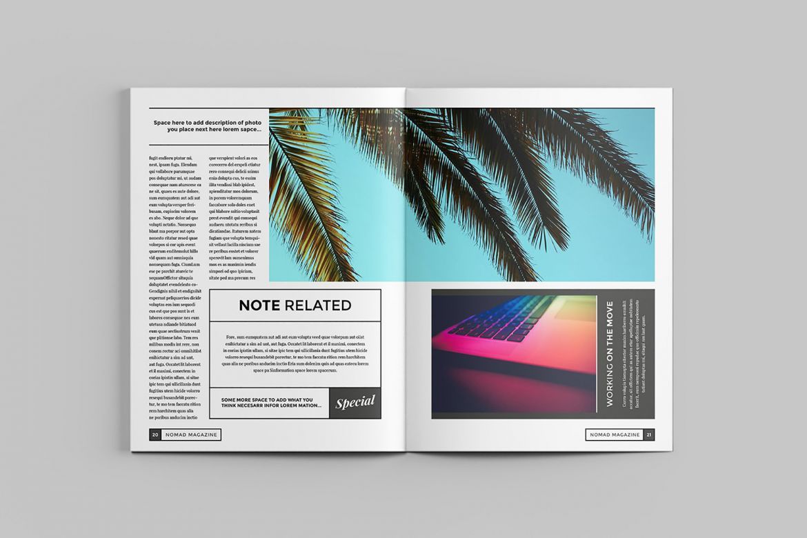 Nomad Magazine Brochure Template - view 11