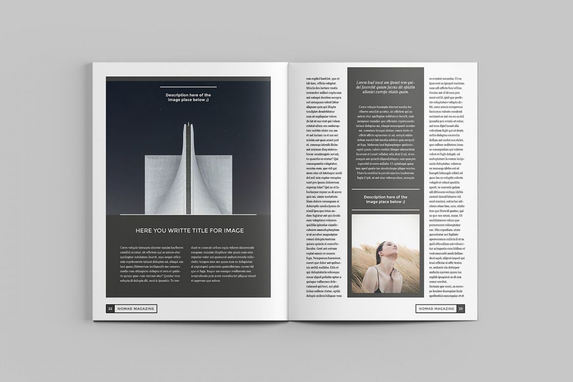 Nomad Magazine Brochure Template - view 12