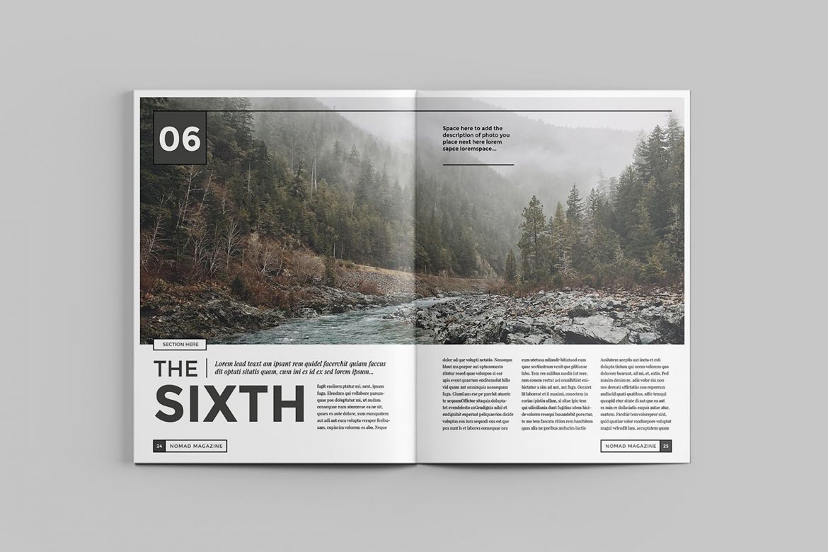 Nomad Magazine Brochure Template - view 13