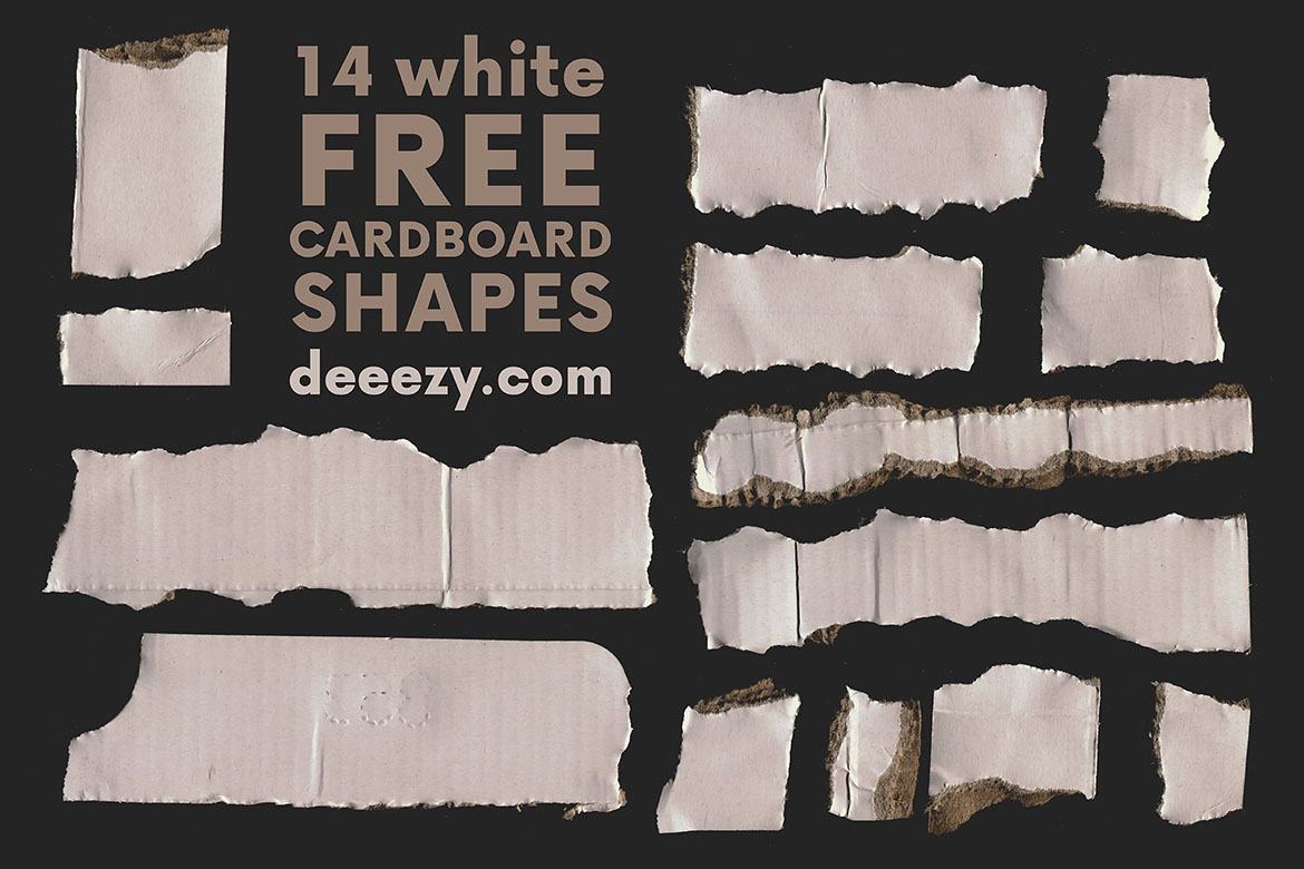 26 FREE Cardboard PNG Shapes - view 3