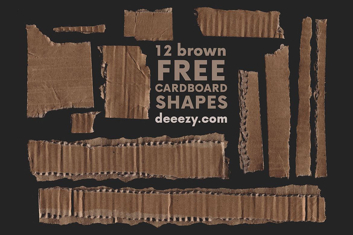 26 FREE Cardboard PNG Shapes - view 2