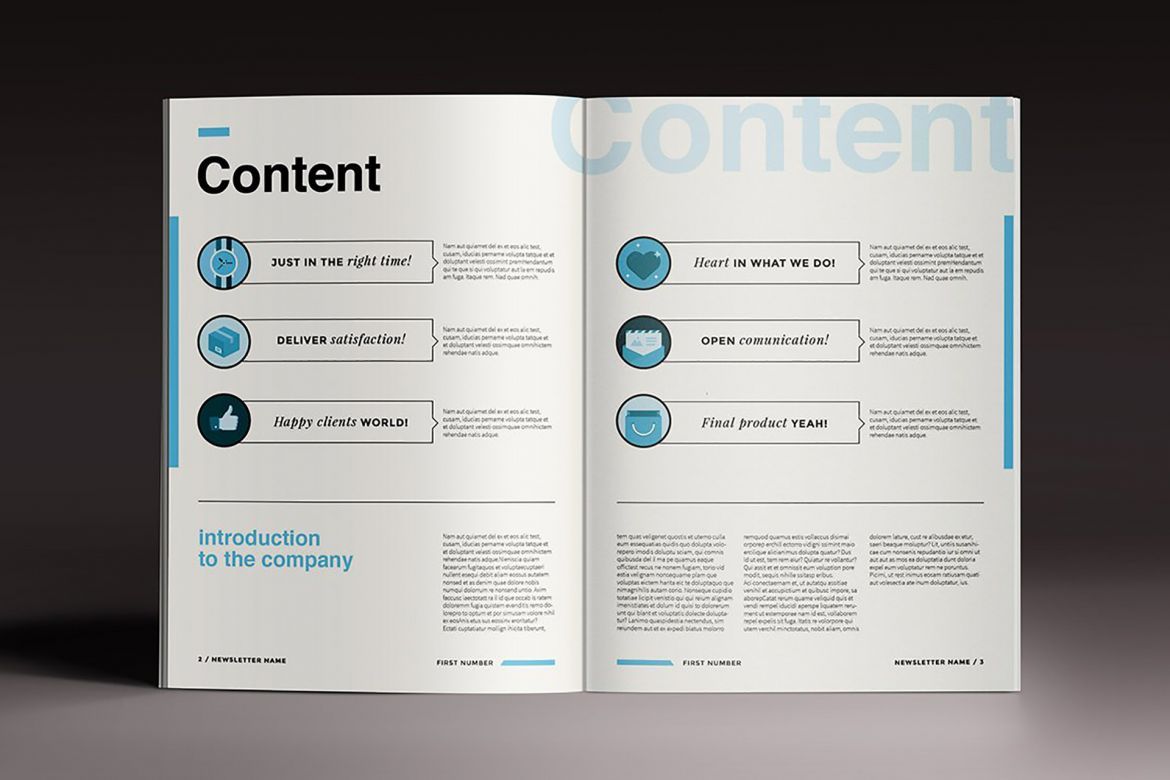 Newsletter Brochure alt