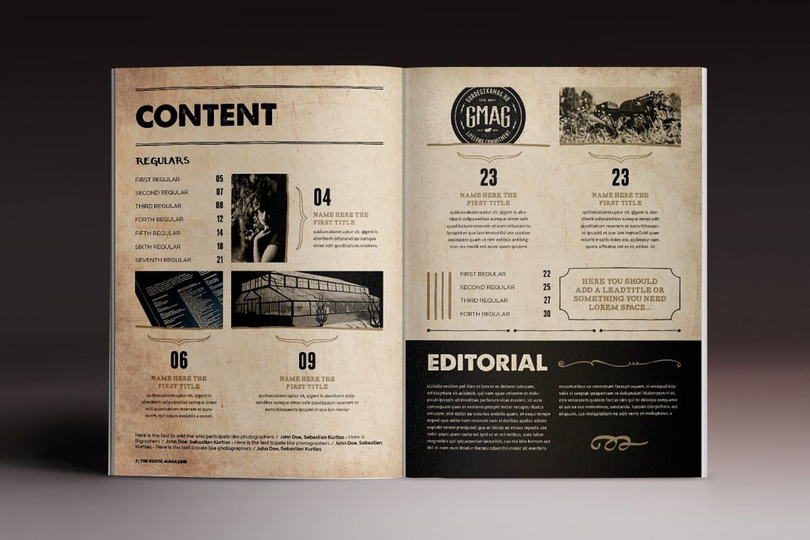 The Rustic Magazine Brochure Template alt