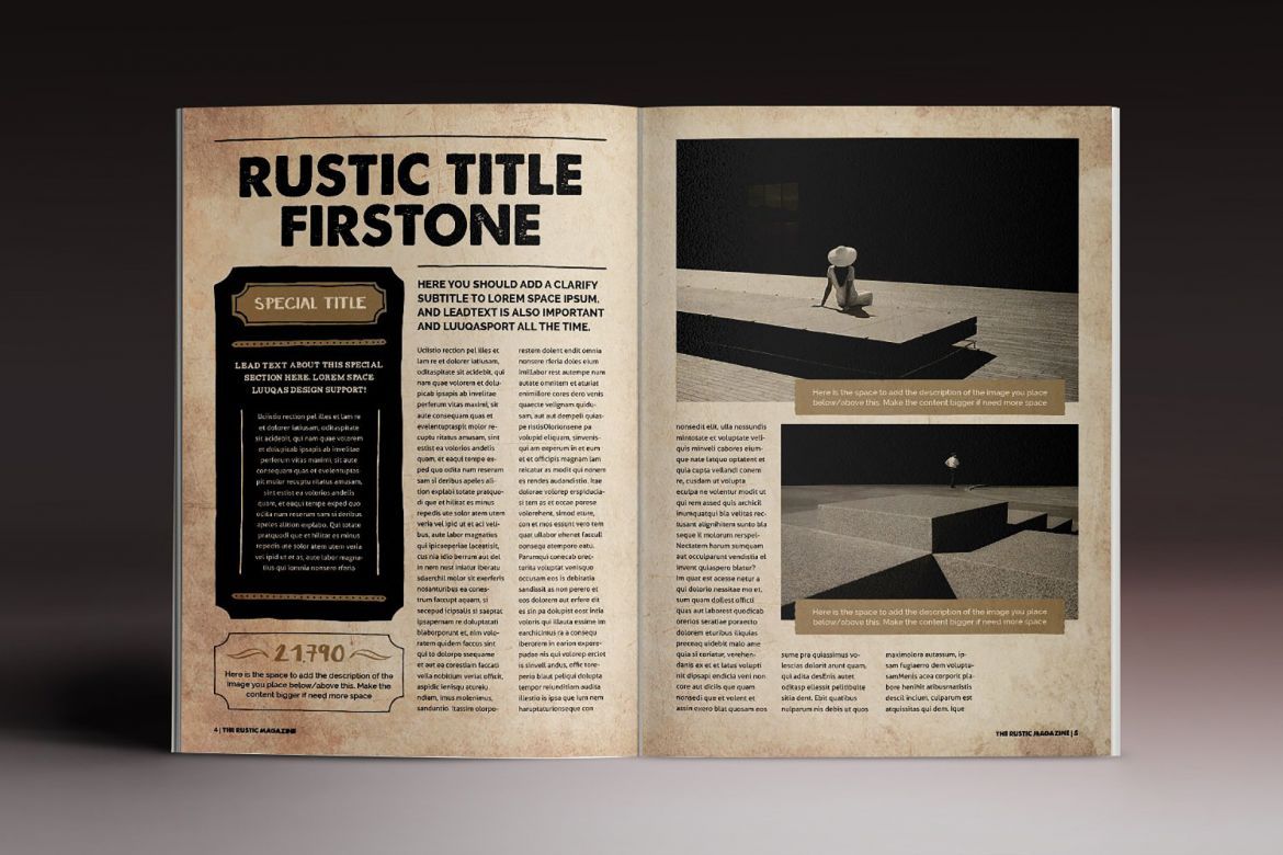 The Rustic Magazine Brochure Template - view 3