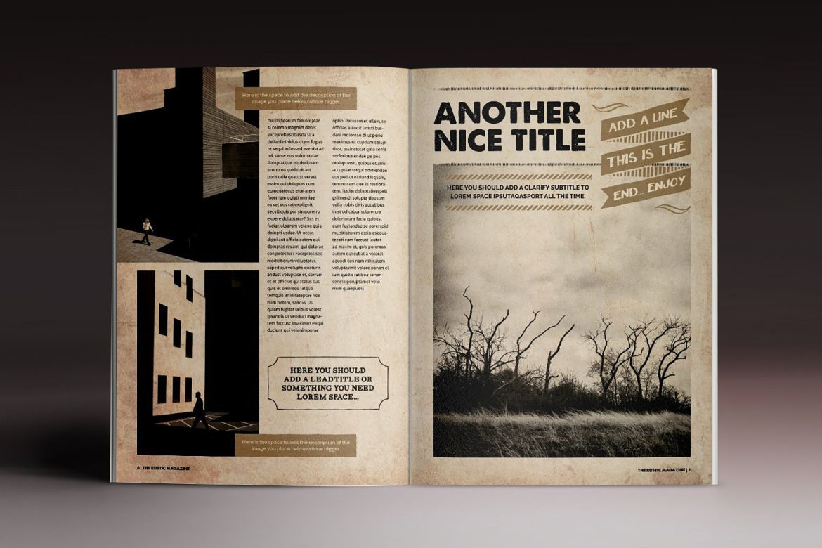 The Rustic Magazine Brochure Template - view 4