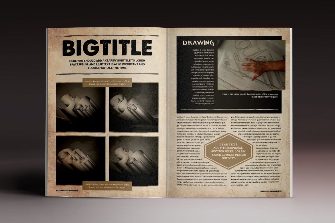 The Rustic Magazine Brochure Template - view 6