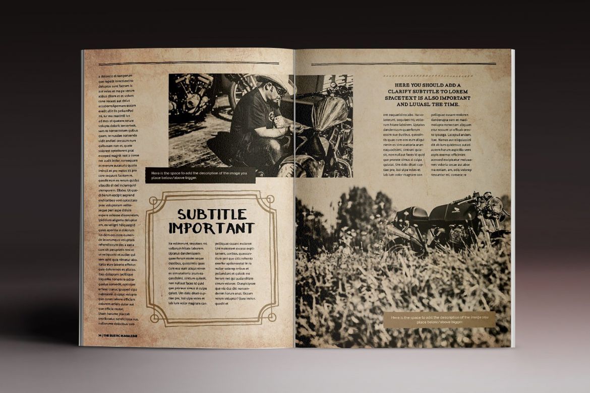The Rustic Magazine Brochure Template - view 8
