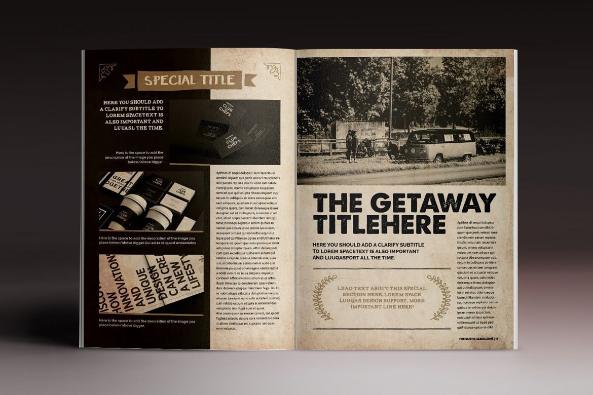 The Rustic Magazine Brochure Template - view 9