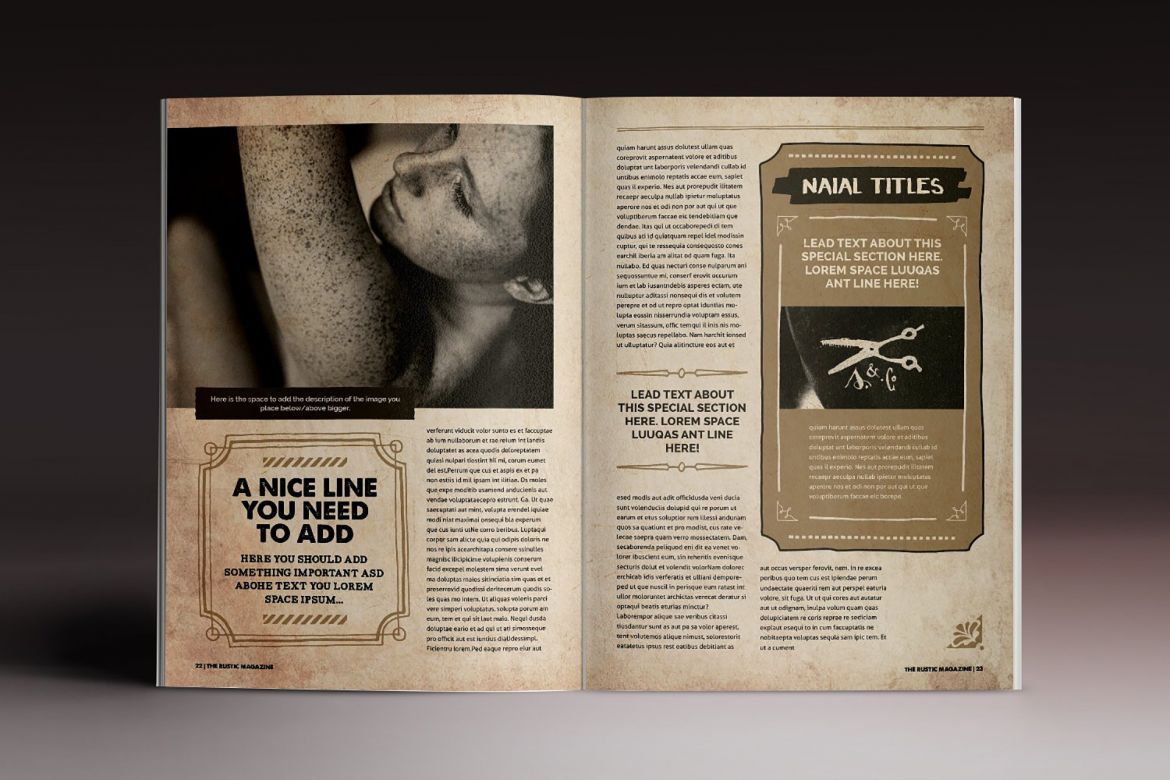 The Rustic Magazine Brochure Template - view 12