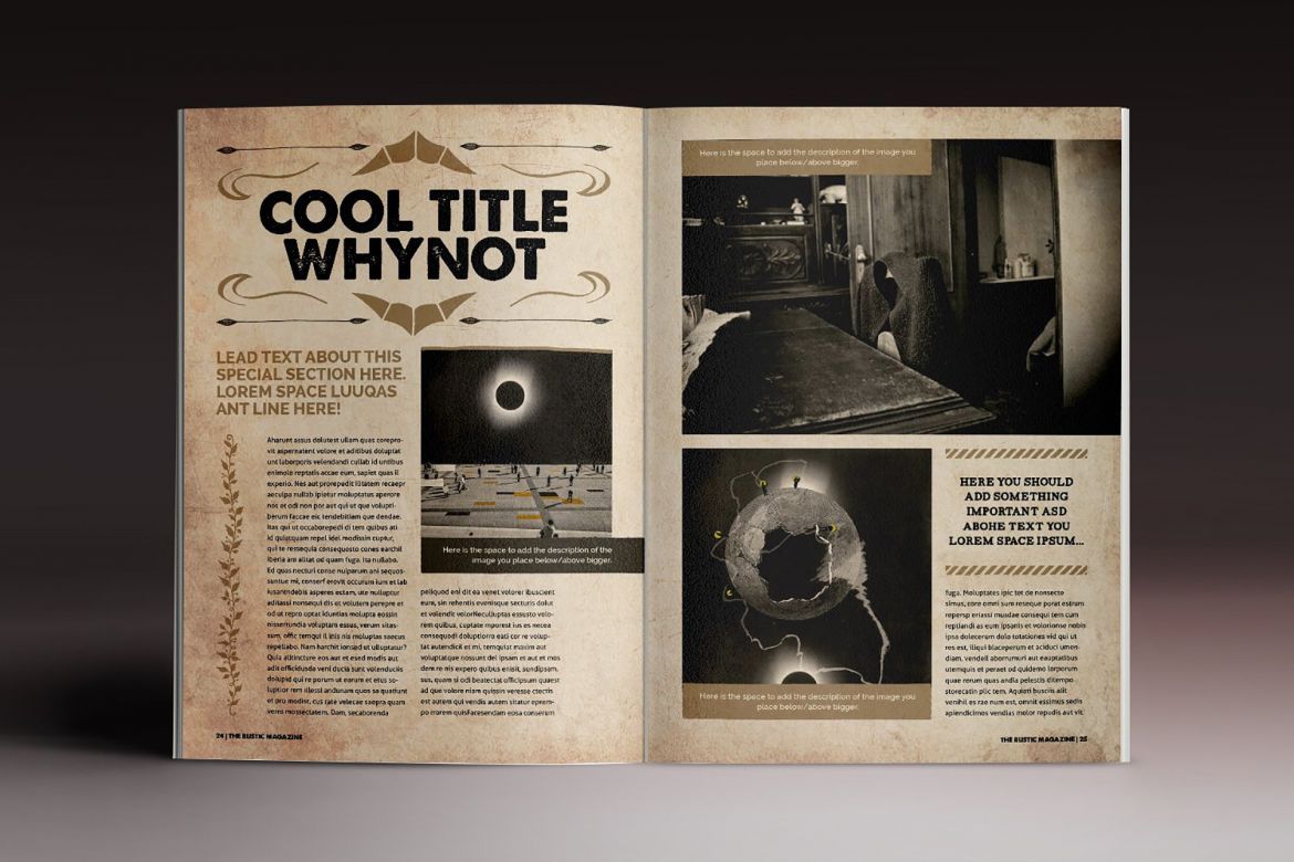 The Rustic Magazine Brochure Template - view 13