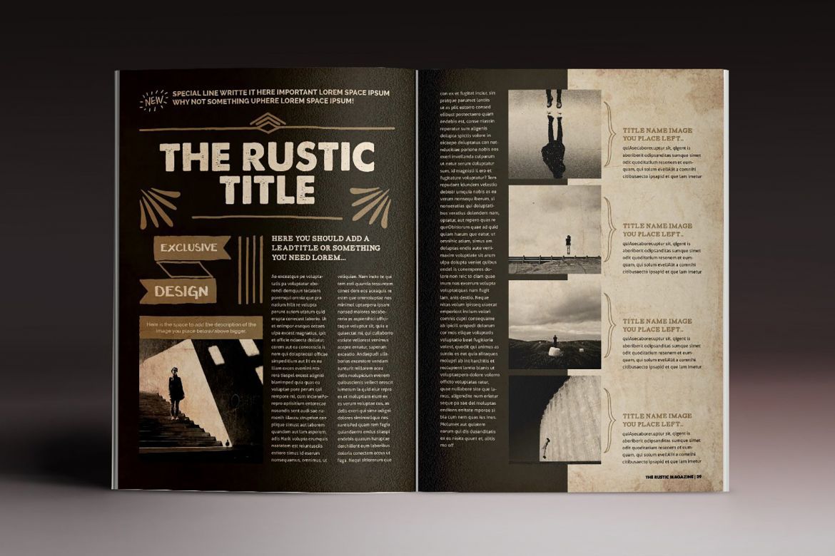 The Rustic Magazine Brochure Template - view 14