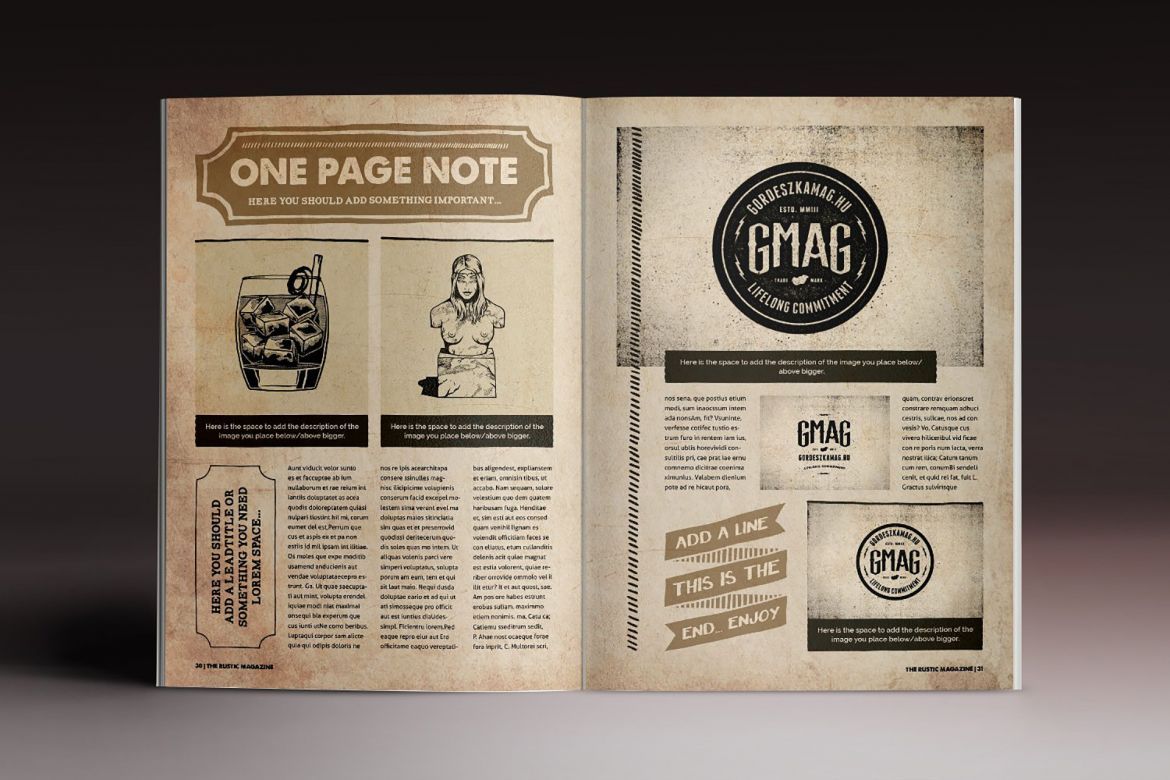 The Rustic Magazine Brochure Template - view 15