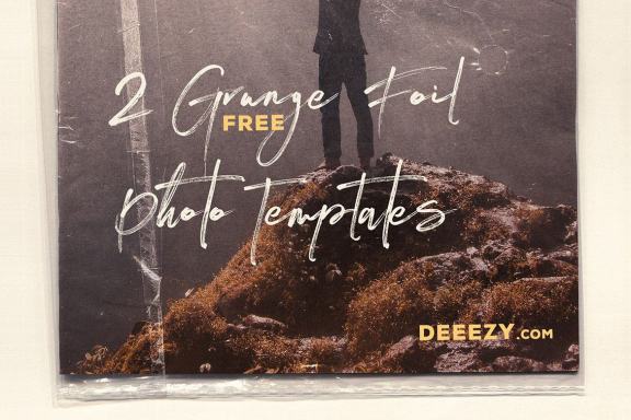 2 Free Grunge Foil Photo Mockups