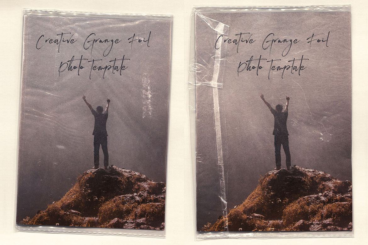 2 Free Grunge Foil Photo Mockups alternate