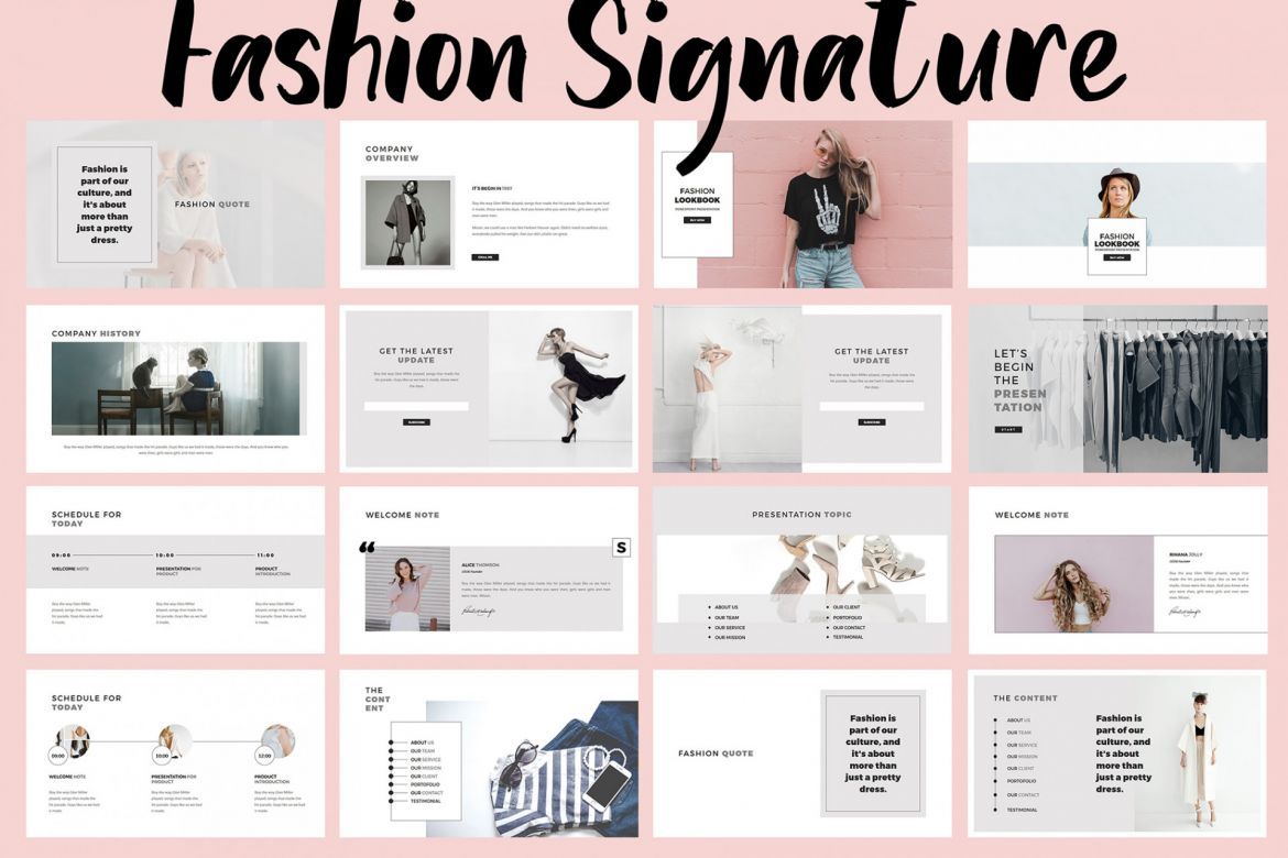Fashion Lookbook Powerpoint Template - view 6
