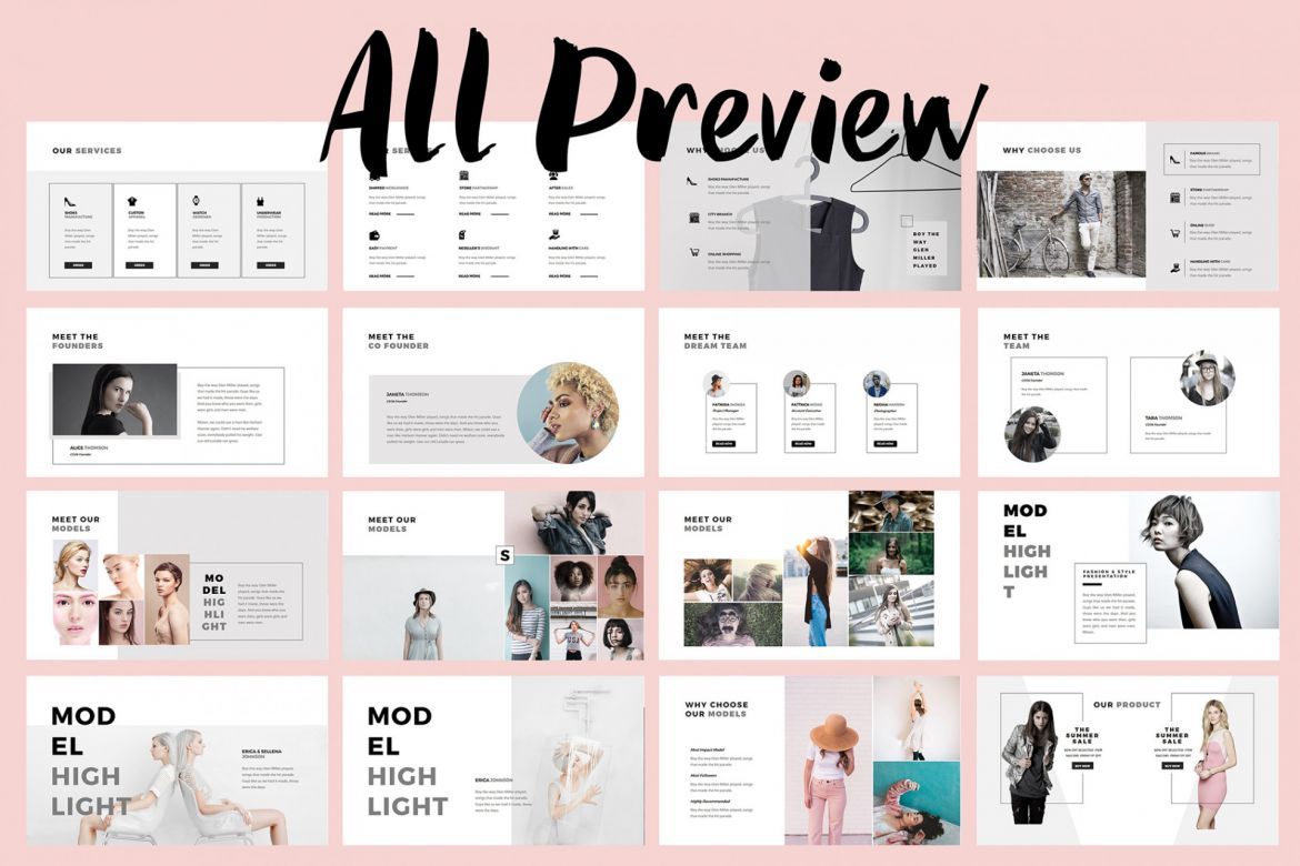 Fashion Lookbook Powerpoint Template - view 7