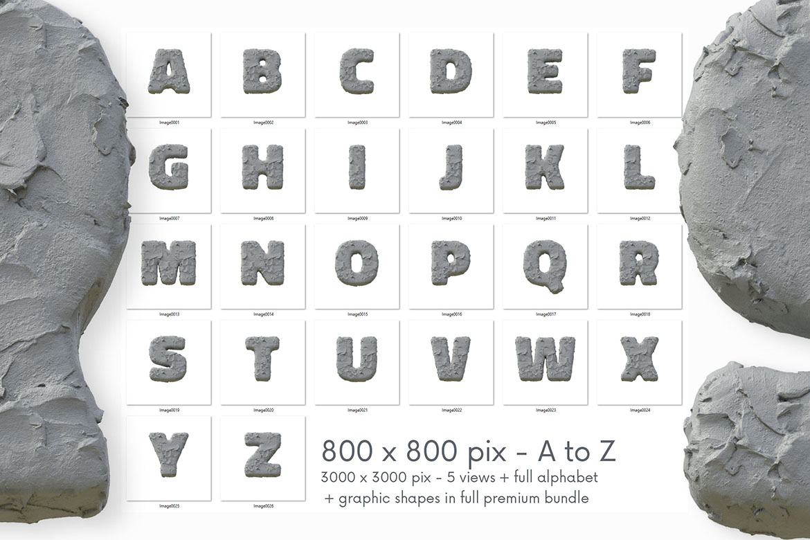 Free Clay Art 3D Lettering 2 - view 3