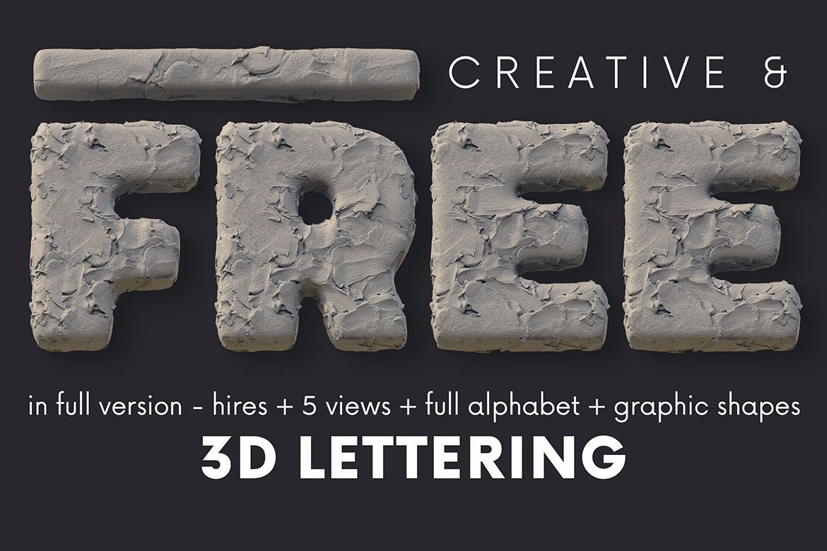 Free Clay Art 3D Lettering 2 - view 4