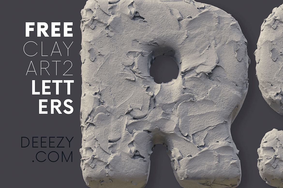 Free Clay Art 3D Lettering 2 alternate
