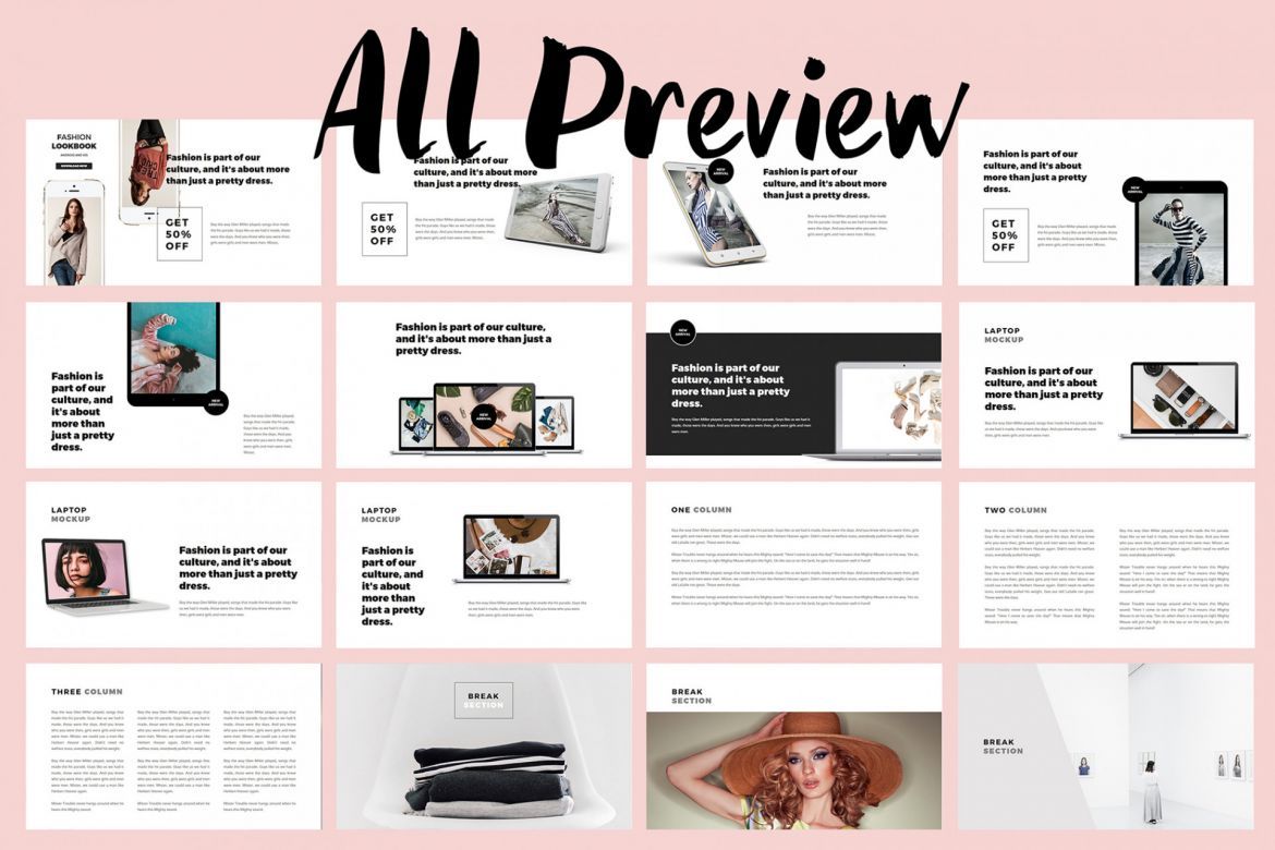 Fashion Lookbook Google Slide - view 4