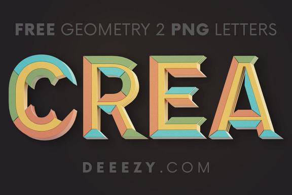 FREE Creative Geometry 3D Lettering 2