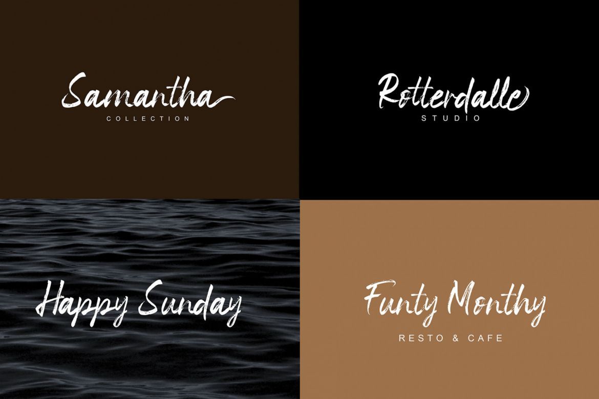 Space Outside Brush Font - view 7