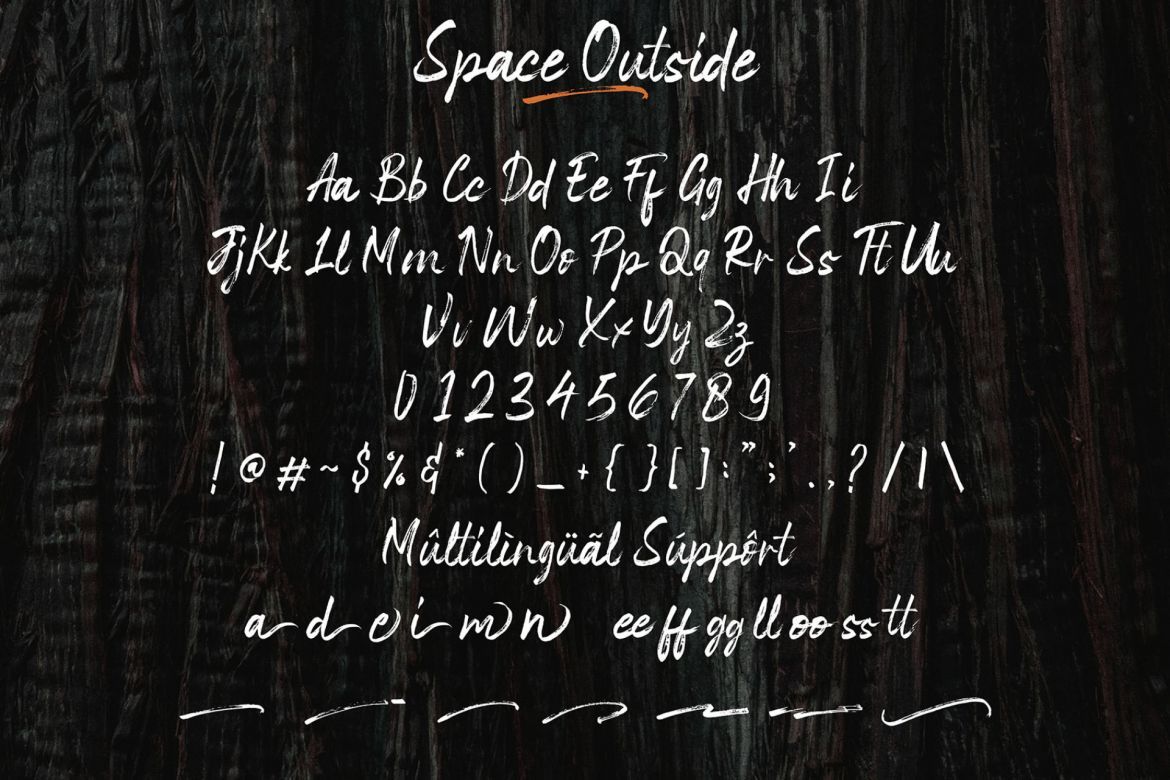 Space Outside Brush Font - view 9