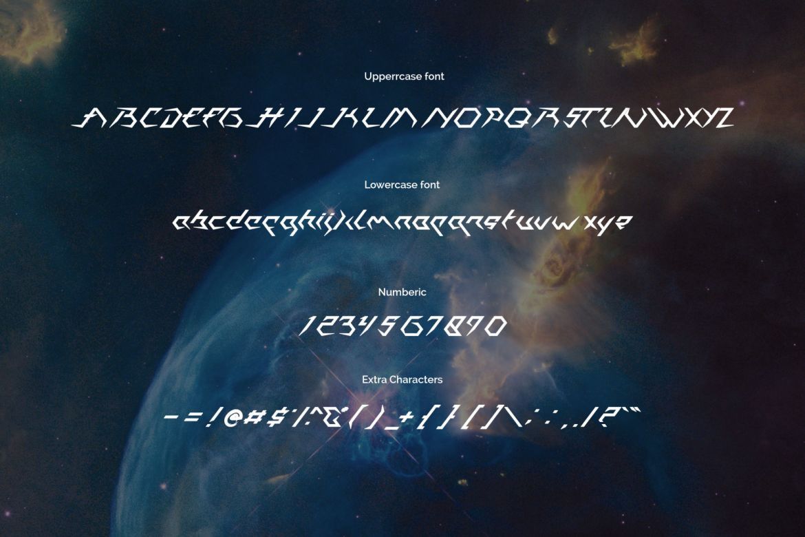 Casiopeia – Futuristic Font - view 2