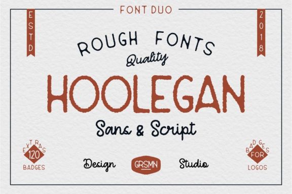 Hoolegan - Vintage Duo Font